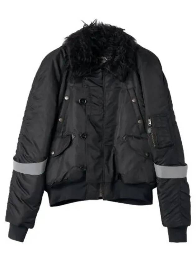 MM6 Pouf Bomber Jacket Black Blouson Aviation Jumper - MAISON MARGIELA - BALAAN 1