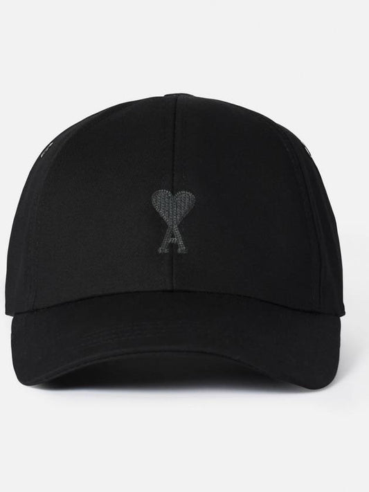 Heart Logo Cotton Ball Cap Black - AMI - BALAAN 2