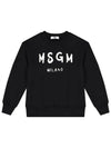 Kids Women Logo Sweatshirt Black F4MSJUSW291 110 - MSGM - BALAAN 1