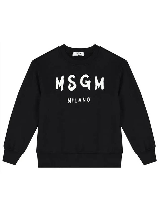 Kids Women Logo Sweatshirt Black F4MSJUSW291 110 - MSGM - BALAAN 1