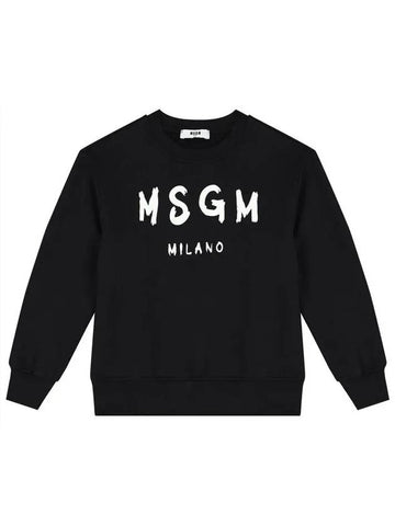 Kids Women Logo Sweatshirt Black F4MSJUSW291 110 - MSGM - BALAAN 1