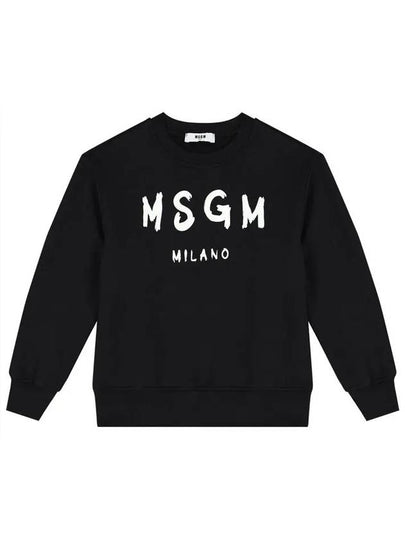 Kids Women Logo Sweatshirt Black F4MSJUSW291 110 - MSGM - BALAAN 2