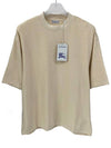 Logo Jacquard Towel-Finish Short-Sleeve T-Shirt Beige - BURBERRY - BALAAN 8