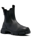 Women's Rubber City Chelsea Boots Black - GANNI - BALAAN 3