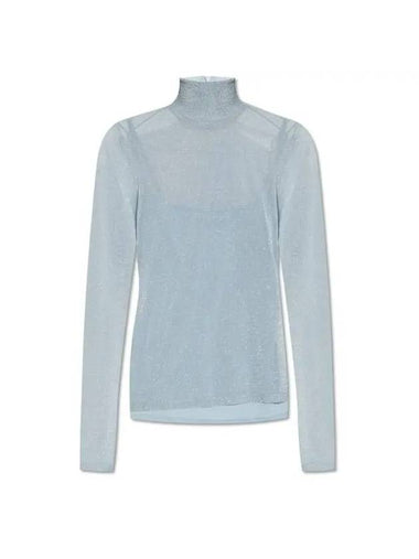 Women's Ilde Rayon Turtleneck Light Blue - MAX MARA - BALAAN 1