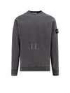 Logo Patch Crew Neck Sweatshirt Dark Grey - STONE ISLAND - BALAAN 2