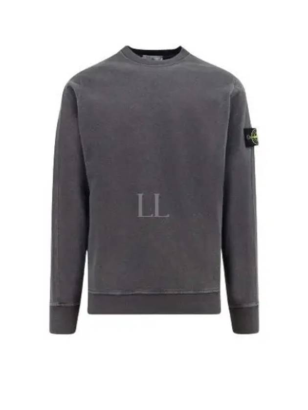 Logo Patch Crew Neck Sweatshirt Dark Grey - STONE ISLAND - BALAAN 2