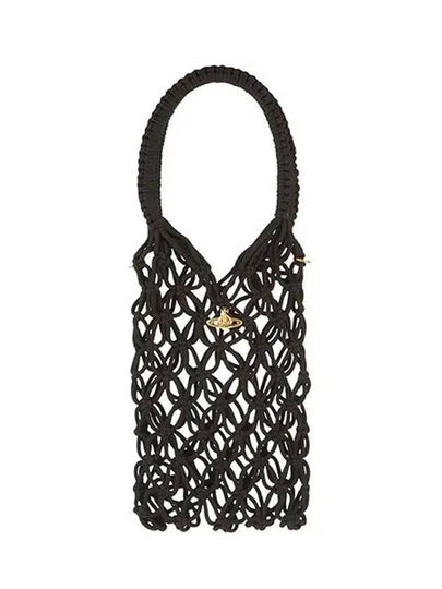 Women's Large Macrame Cotton Tote Bag Black - VIVIENNE WESTWOOD - BALAAN 2