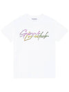 Love Print Cotton Short Sleeve T-Shirt White - GANNI - BALAAN 1