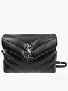 Toy Loulou Strap Shoulder Bag In Quilted Leather Black - SAINT LAURENT - BALAAN 2