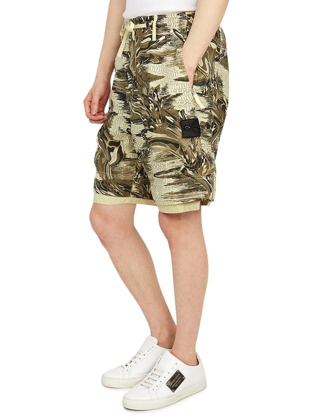 Shadow Project Print Bermuda Shorts Beige - STONE ISLAND - BALAAN 6