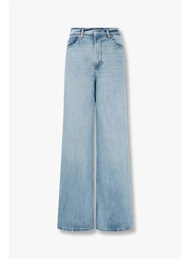 Cary Stretch High Rise Slouchy Wide Leg Jeans Blue - REFORMATION - BALAAN 1