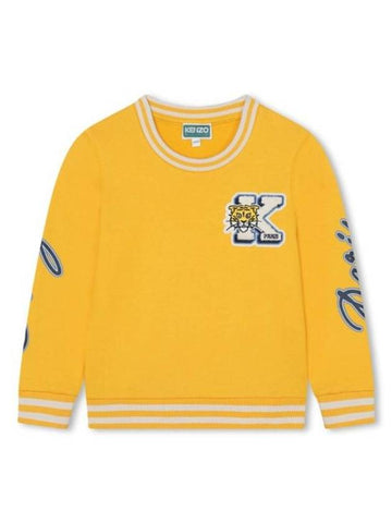 Kids Logo Knit Top Yellow - KENZO - BALAAN 1