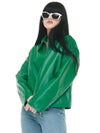 Single Leather Suede Jacket Green - C WEAR BY THE GENIUS - BALAAN 3
