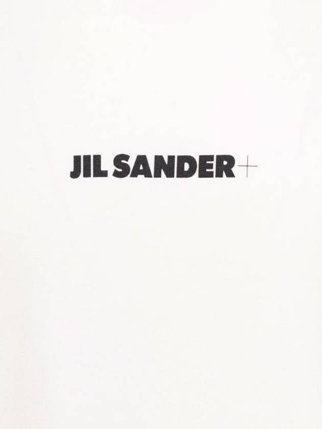 Logo Print Crew Neck Short Sleeve T-shirt Porcelain - JIL SANDER - BALAAN 4