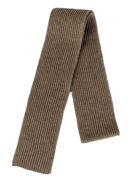 ribbed wool short muffler natural taupe SCARF NATURALTAUPE - ANDERSEN-ANDERSEN - BALAAN 1