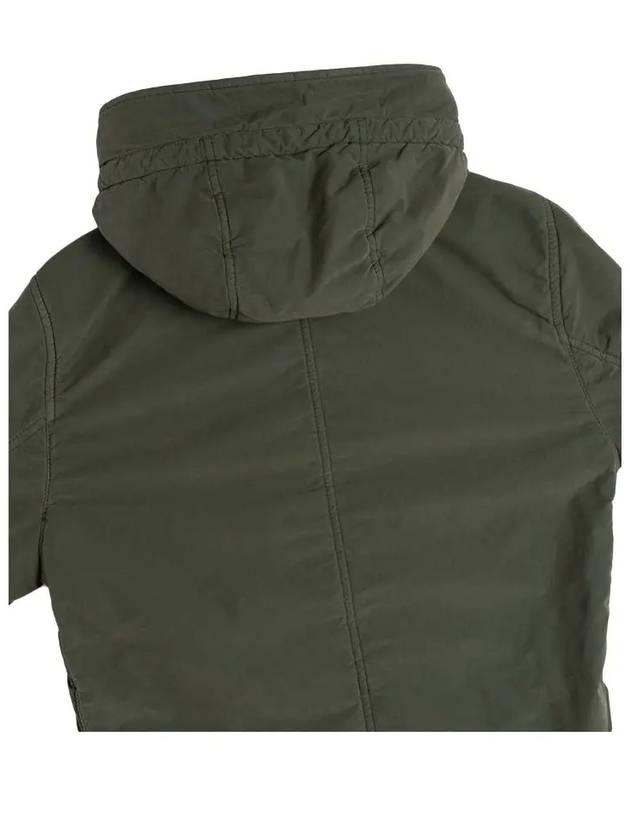 David Light TC Mircropile Hooded Jacket Dark Green - STONE ISLAND - BALAAN 4