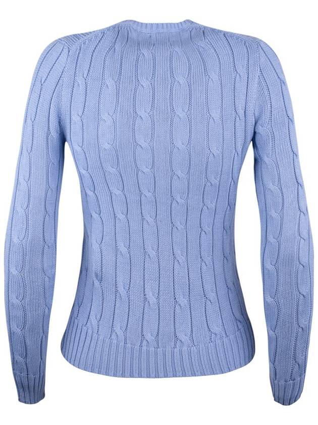 Ralph Lauren Cotton Cable-Knit Crew Neck Sweater New Blue Litchfield - RALPH LAUREN - BALAAN 2