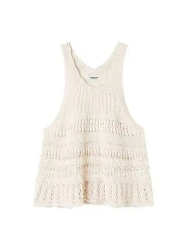 Women s Etoile Crochet Knit Sleeveless Top Ecru PU0012FA A1L76E - ISABEL MARANT - BALAAN 1