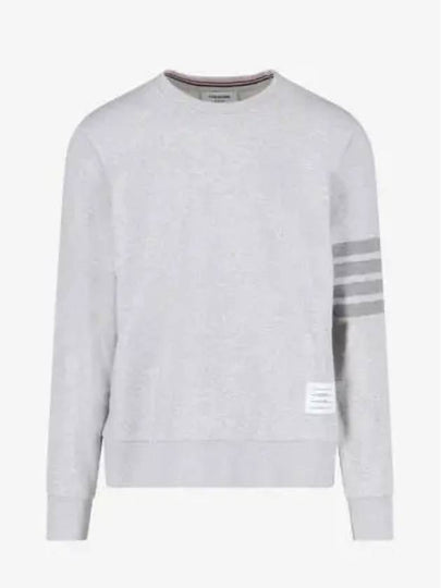 Classic Loopback Terry Tonal 4-Bar Relaxed Fit Crewneck Sweatshirt Pale Grey - THOM BROWNE - BALAAN 2