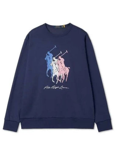 Big Pony Fleece Sweatshirt Blue - POLO RALPH LAUREN - BALAAN 1