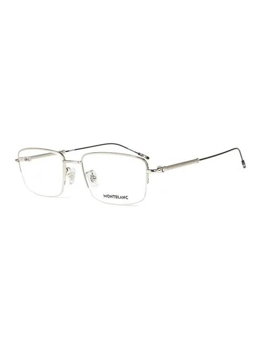 Semi-Rimless Metal Eyeglasses Silver - MONTBLANC - BALAAN 1
