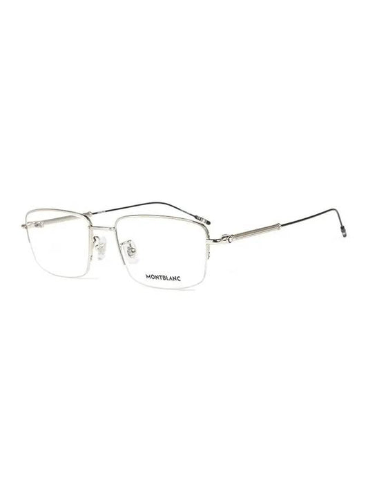 Semi-Rimless Metal Eyeglasses Silver - MONTBLANC - BALAAN 2