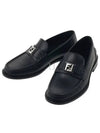 FF Square Leather Loafers Black - FENDI - BALAAN 2