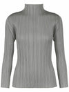 Pleated please basic half neck long sleeve t shirt - ISSEY MIYAKE - BALAAN 1