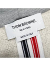 Center Back Stripe Cotton Zip Up Hoodie Light Grey - THOM BROWNE - BALAAN 5