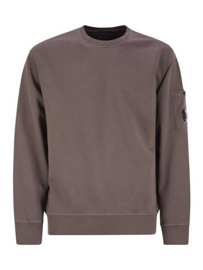 Fleece crew neck sweatshirt with diagonal lenses - CP COMPANY - BALAAN 2