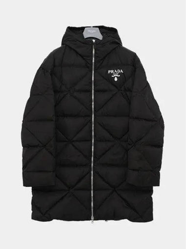 Triangular quilted logo re nylon long padded men s jacket SGC042 1WQ8 F0002 271311 1043042 - PRADA - BALAAN 1