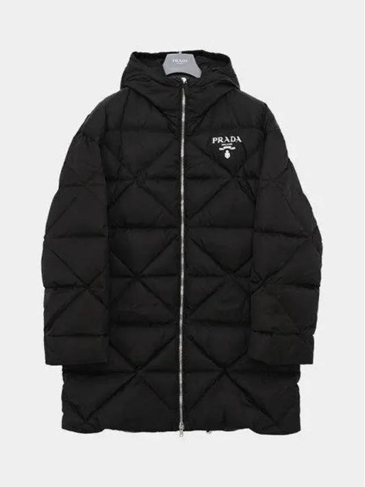 Triangular quilted logo re nylon long padded men s jacket SGC042 1WQ8 F0002 1043042 - PRADA - BALAAN 1