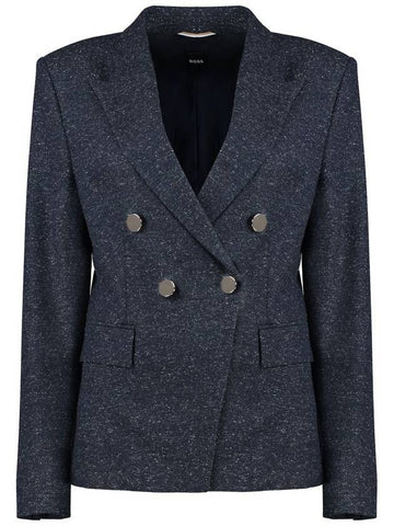 Boss Double-Breasted Wool Blazer - HUGO BOSS - BALAAN 1