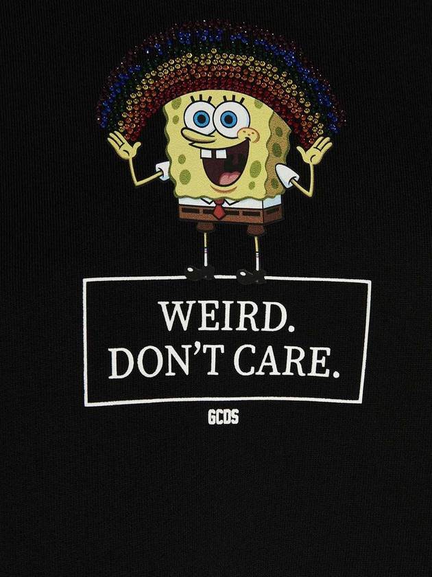 SS sweatshirt con cappuccio capsule Spongebob Dont care SB23U10030102 - GCDS - BALAAN 5