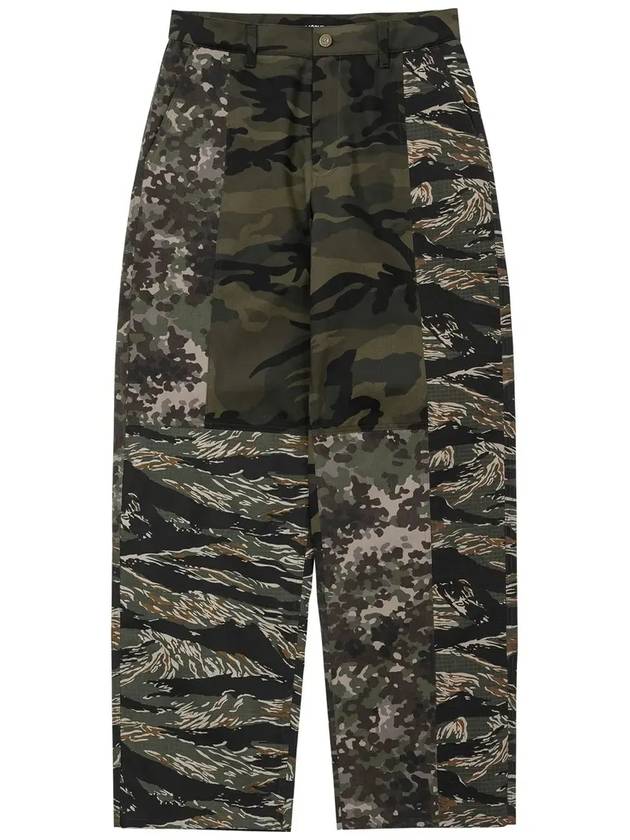 camouflage mix wide pants khaki - AJOBYAJO - BALAAN 2