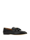 Tassel Embellished Leather Loafers Black - TOD'S - BALAAN 3