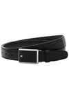 Plate Buckle Saffiano Leather Belt Black - MONTBLANC - BALAAN 2