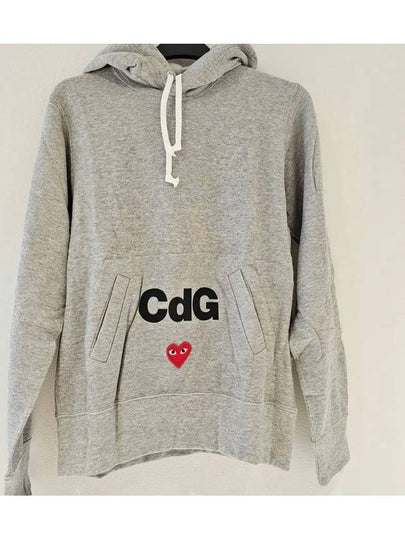 Heart Logo Hoodie Grey - COMME DES GARCONS PLAY - BALAAN 2