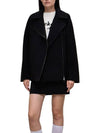 Rotondo Zip-Up Single Coat Black - MAX MARA - BALAAN 4