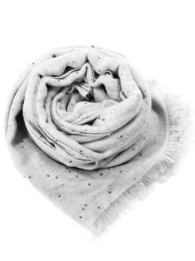 Cashmere Wool Scarf Grey - BRUNELLO CUCINELLI - BALAAN 1