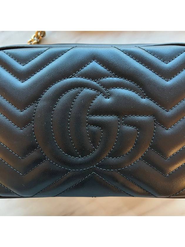 GG Marmont Matelasse Small Chain Shoulder Bag Black - GUCCI - BALAAN 6