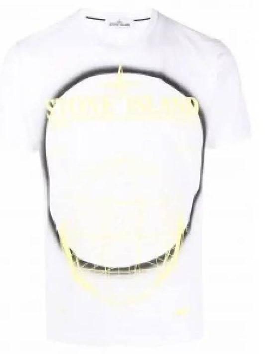 Men's Solar Eclipse Logo Short Sleeve T-Shirt White - STONE ISLAND - BALAAN 2