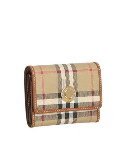 Check Half Wallet Beige - BURBERRY - BALAAN 2