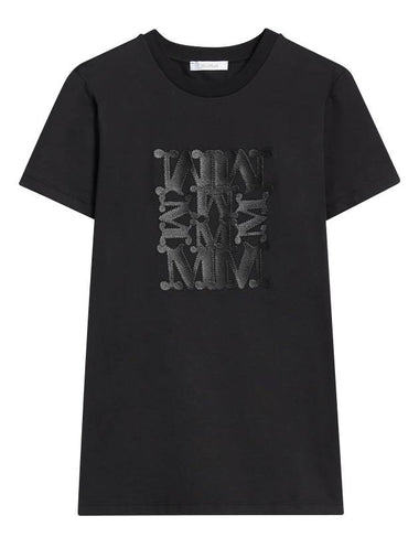 Parco Cotton Short Sleeve T-Shirt Black - MAX MARA - BALAAN 1