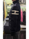 Logo patch knit padding navy blue - MONCLER - BALAAN 3