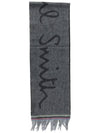 Tilt Logo Wool Muffler Black M2A 150K N076 79 - PAUL SMITH - BALAAN 3