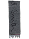 PS Paul Smith Scarf With Embroidered Logo Men s Black - PAUL SMITH - BALAAN 4