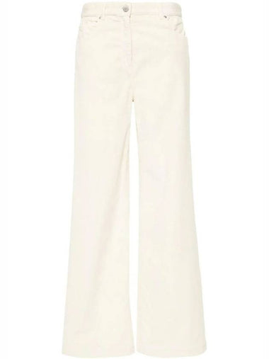 'Wendy' White Five-Pocket Pants In Courduroy Woman - PINKO - BALAAN 1