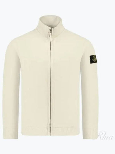 Stone Island logo patch zip up sweatshirt - STONE ISLAND - BALAAN 2